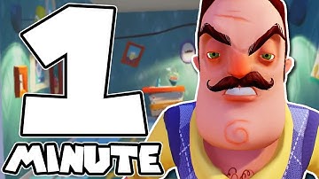 HELLO NEIGHBOR COMPLETE IN 1 MINUTE (Alpha 2) - Speed Run World Record (Glitchless)