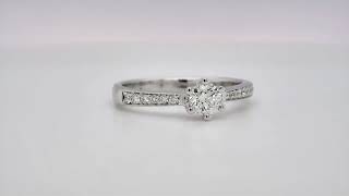 0.30 Carat diamond band engagement ring