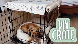 DIY Dog Crate Cover