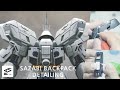 Gunpla custom build  sazabi verka backpack part 2  panel line scribing