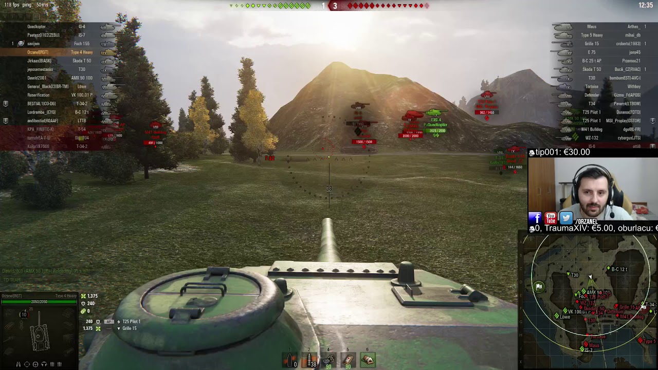 World of Tanks - Easy W key ace - YouTube