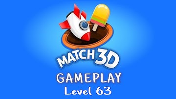 Match 3D Level 63 Gameplay | 2:12 min challenge | No boosters used