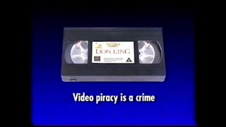 Disney Videos Anti-Piracy Warning (UK 1995, The Lion King)