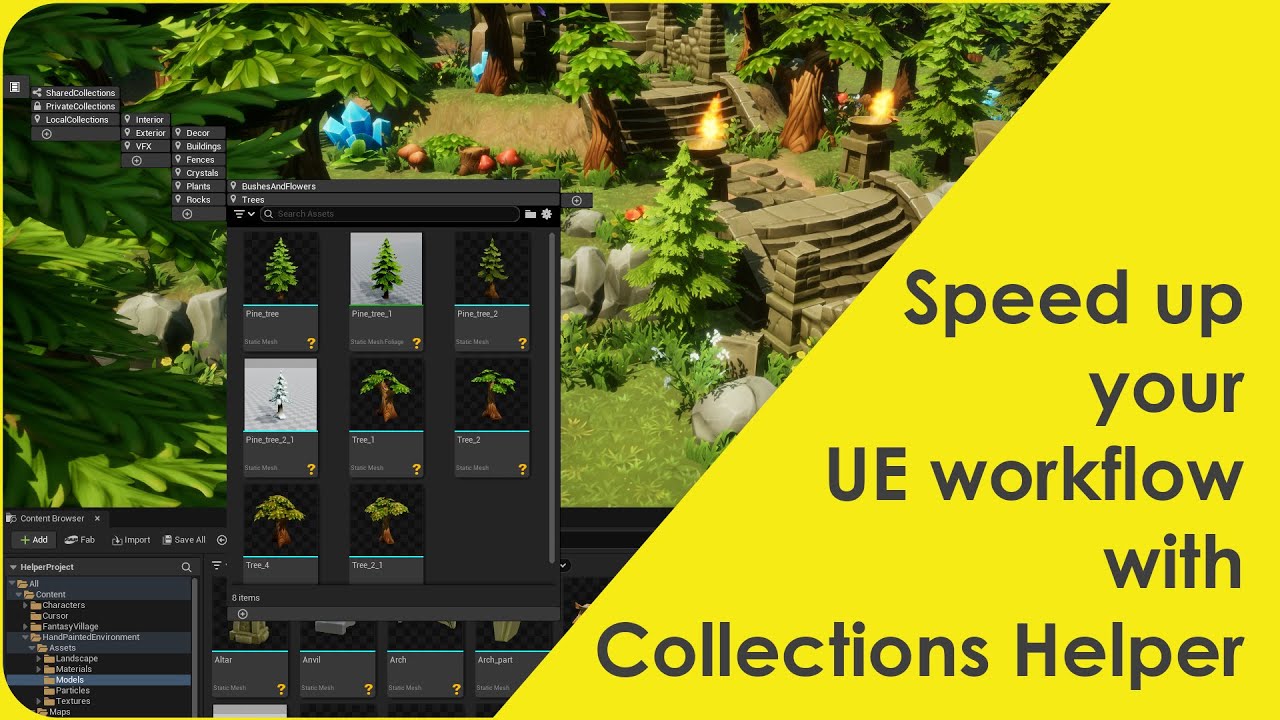 Speed up your Unreal Engine workflow. Collections Helper Plugin. - YouTube