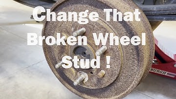 Have a broken wheel stud? Replacing it is easier than you think.