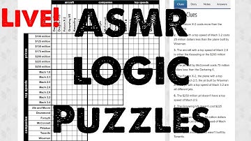 ASMR Difficult Logic Puzzle / Quizzles Life Stream