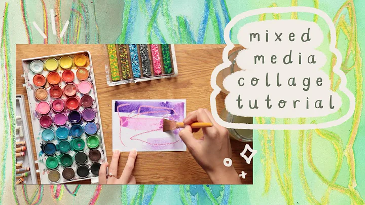 how I make mixed media collage papers using oil pa...
