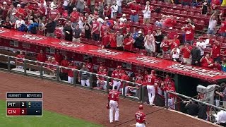 PIT@CIN: Votto hits a two-run homer off Burnett