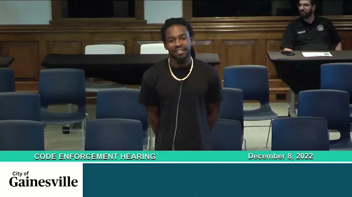 Gainesville Code Enforcement Special Magistrate - 2022-12-08 | GNV FL