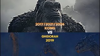 Ghidorah 2019 VS Kong 2017/2021/2024 | Battle #battle #1v1