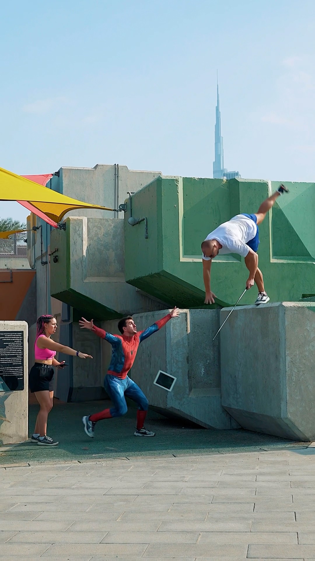 Parkour Athlete Pretended to Be a Blind Man Prank??‍?‍➡️#kiryakolesnikov #funny #prank #parkour