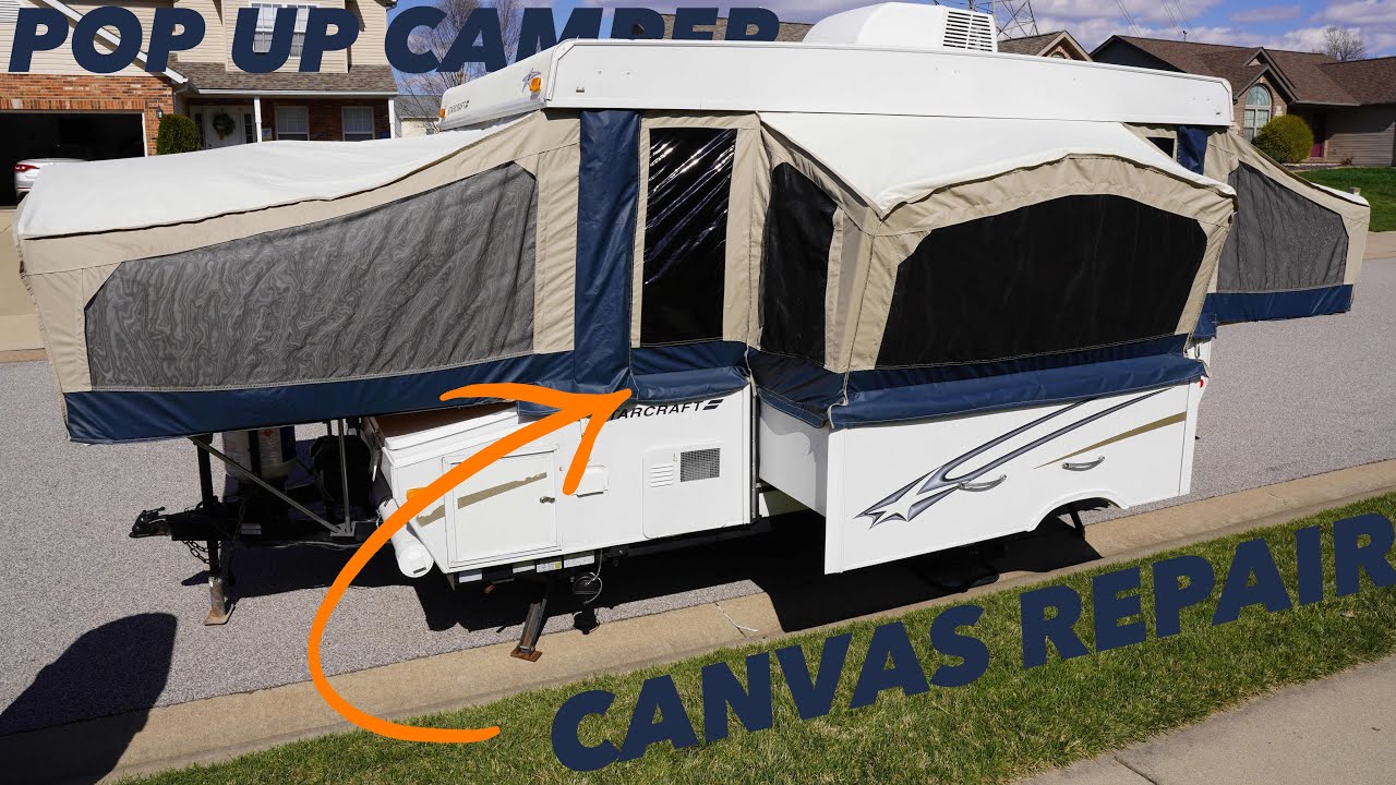 Pop Up Camper Canvas Vinyl Screen Repair Tips For Fixing Patching Holes Tears Rips Youtube