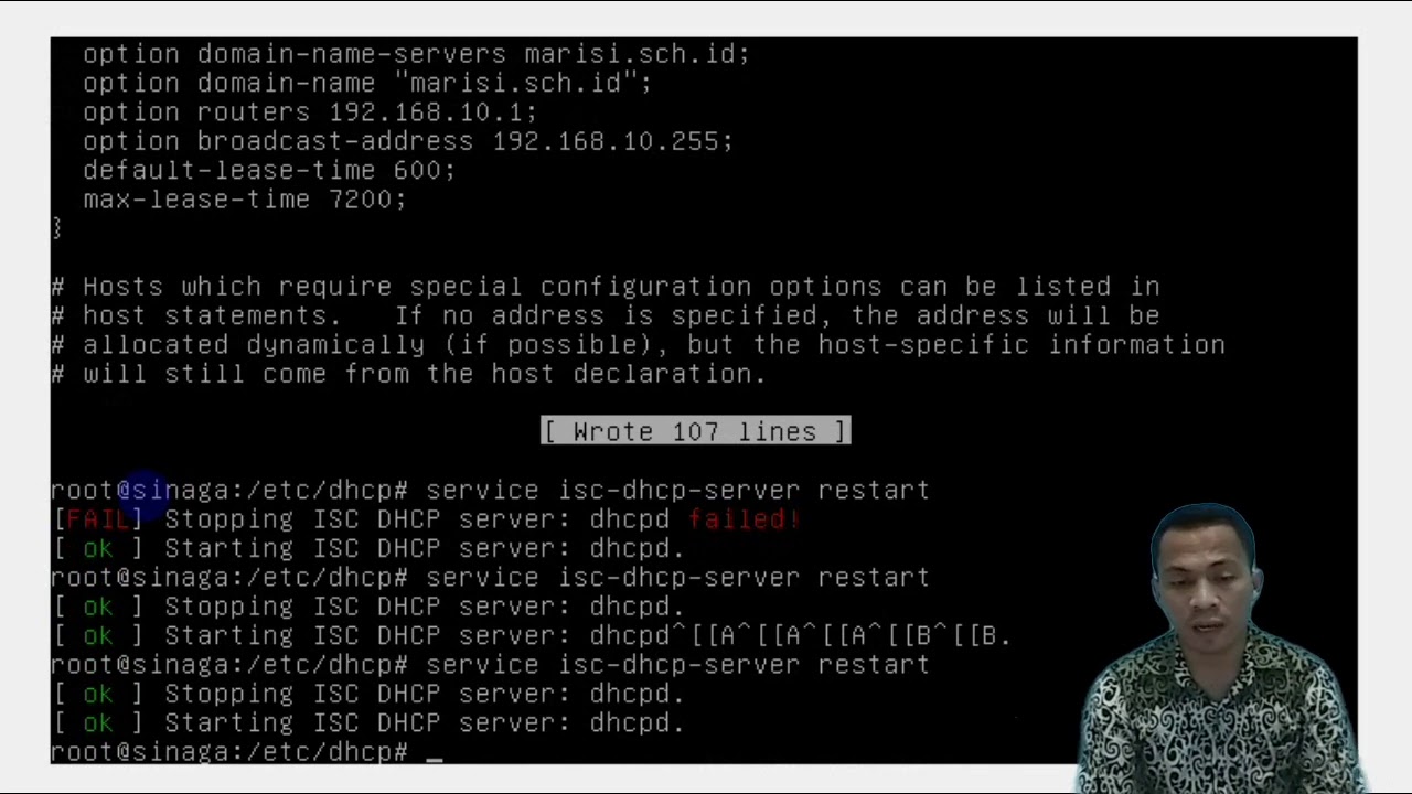 Konfigurasi DHCP Server di debian - YouTube