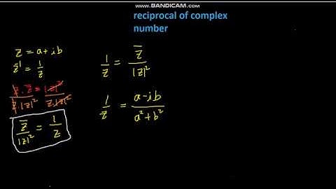 RECIPROCAL OF A COMPLEX NUMBER
