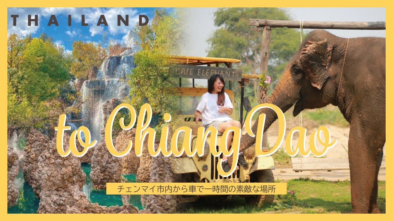 ◈ タイひとり旅 #19 ◈  チェンマイから車で一時間の素敵な場所┆レンタカーを借りてチェンダオへ┆象さんカフェ📍チェンダオ┆Chiang Dao┆Thailand