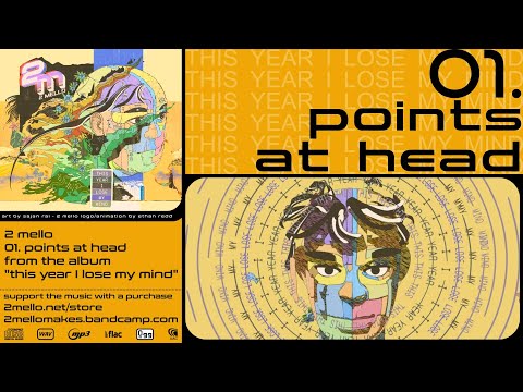 points at head