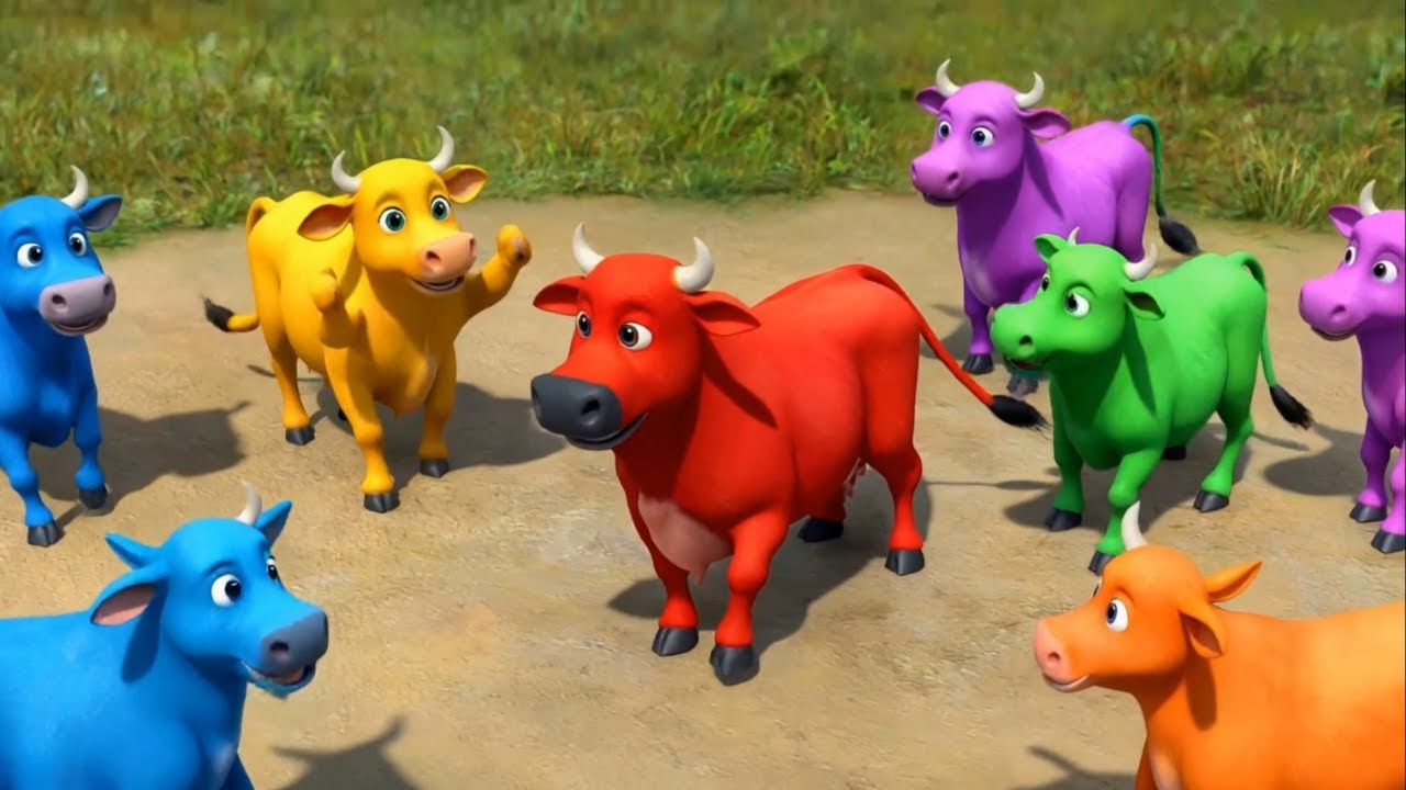 Rainbow Cows on the Farm 🌈🐄 | Fun Animal Songs & Rainbow Dance Party for Kids 🎶