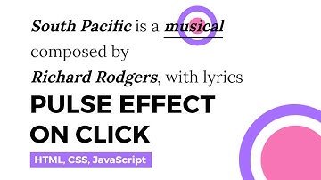 Pulse Effect On Click - HTML + CSS + JS