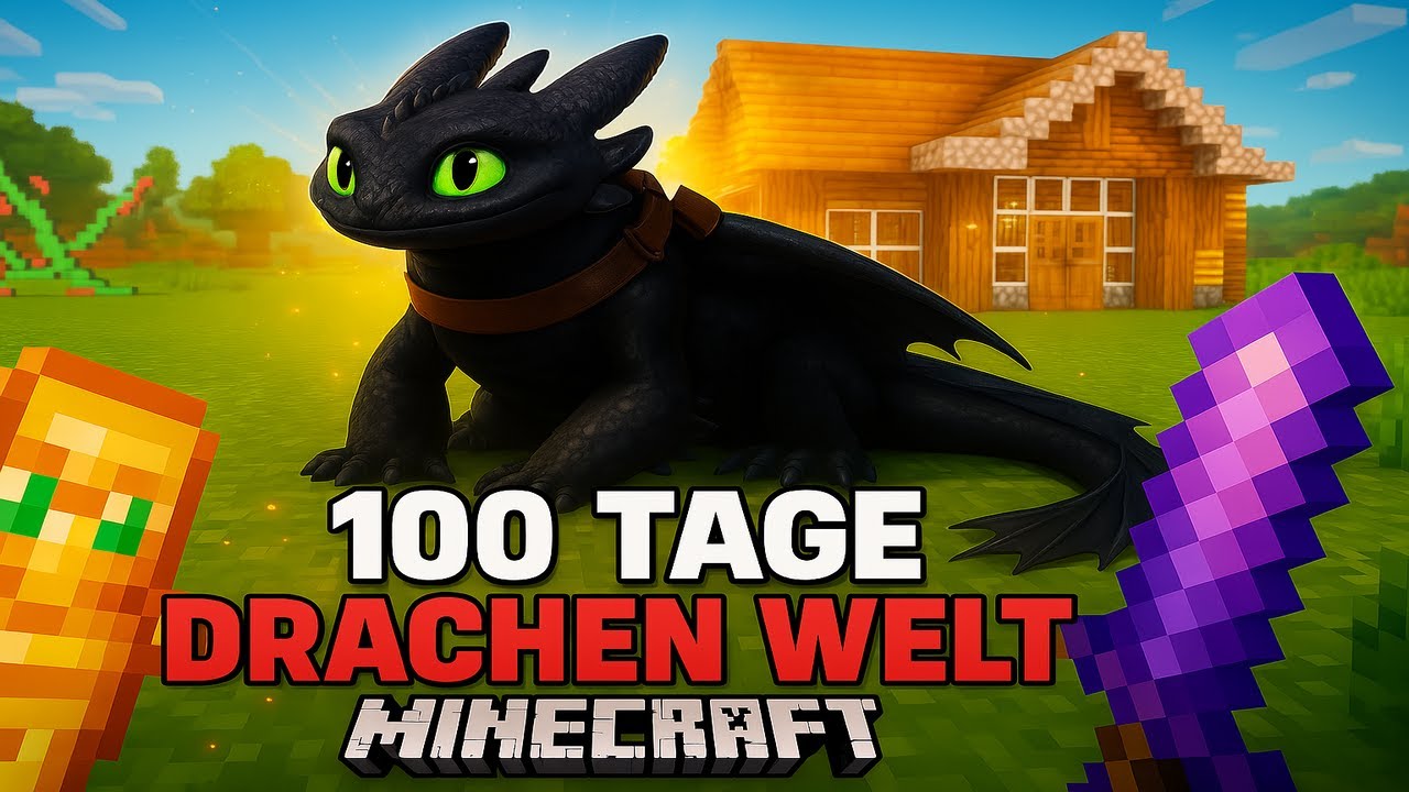 Ich Überlebe 100 Tage in Minecraft Mit Drachen und das ist Passiert