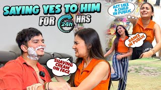 Saying Yes To My Husband For 24 Hours | Revenge taken😈@tanshivlogs