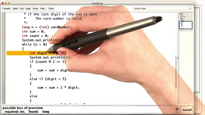 Credit Card Checksum - Intro to Java Programming