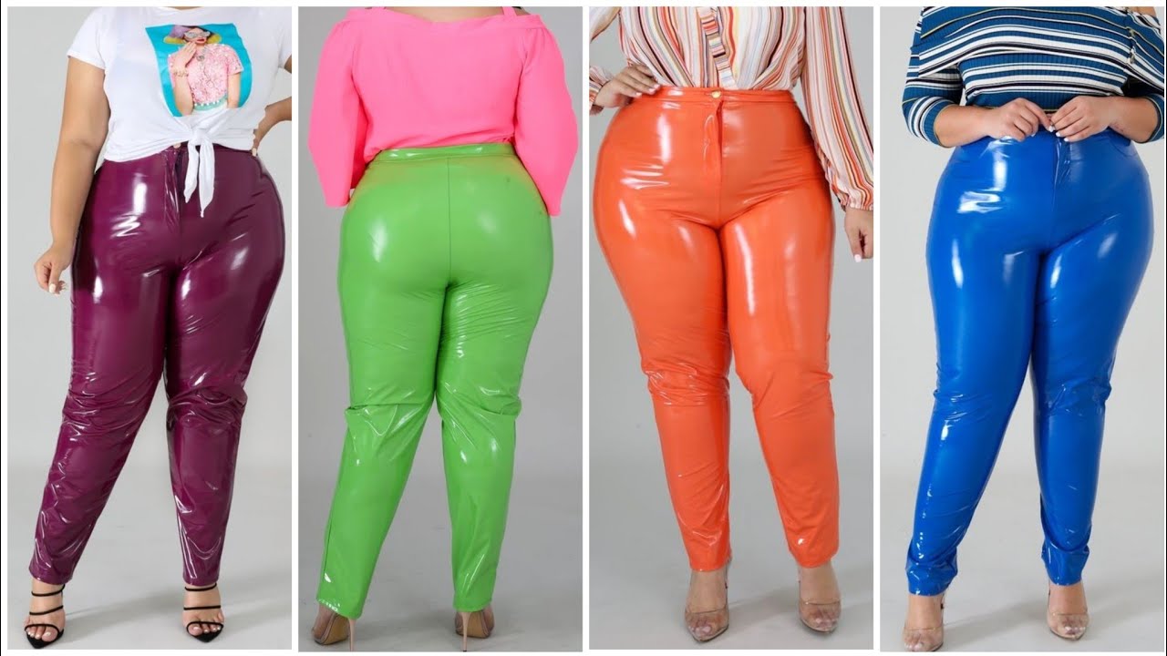 latex plus size pants leather and latex 