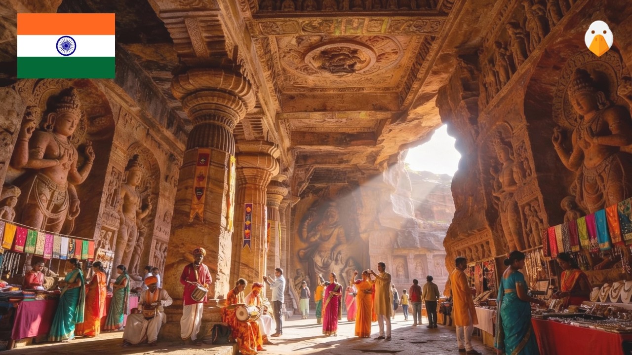 Бадами, Индия🇮🇳 Невероятный древний город, высеченный в камне (4K HDR)