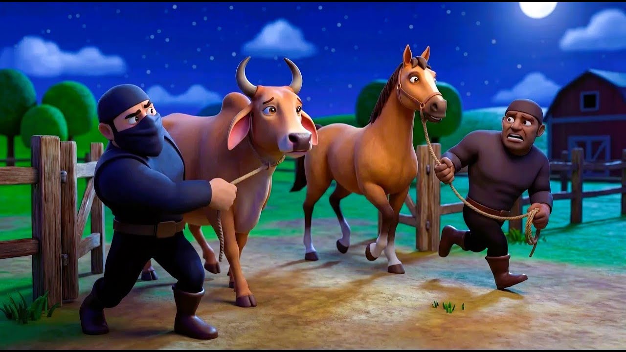 Thief Steals All Animals from Old MacDonald’s Farm 😱🚜 | Kids Story