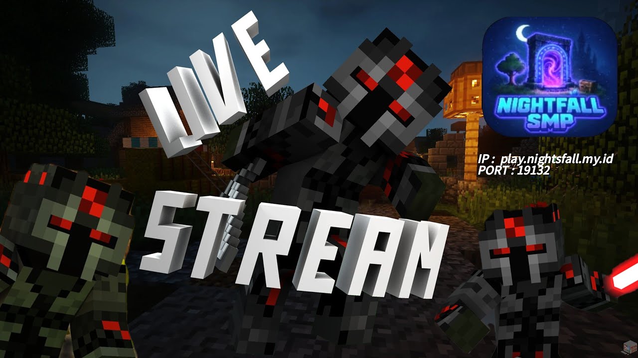 Mabar Lagi Minecraft Server Night Fall SMP #12 MCPE - MCPC || 