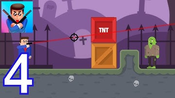 Mr Bullet - Gameplay Walkthrough Part 4 - All Levels (iOS,Android)