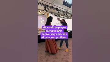 Microsoft employee disrupts 50th anniversary and calls AI boss 