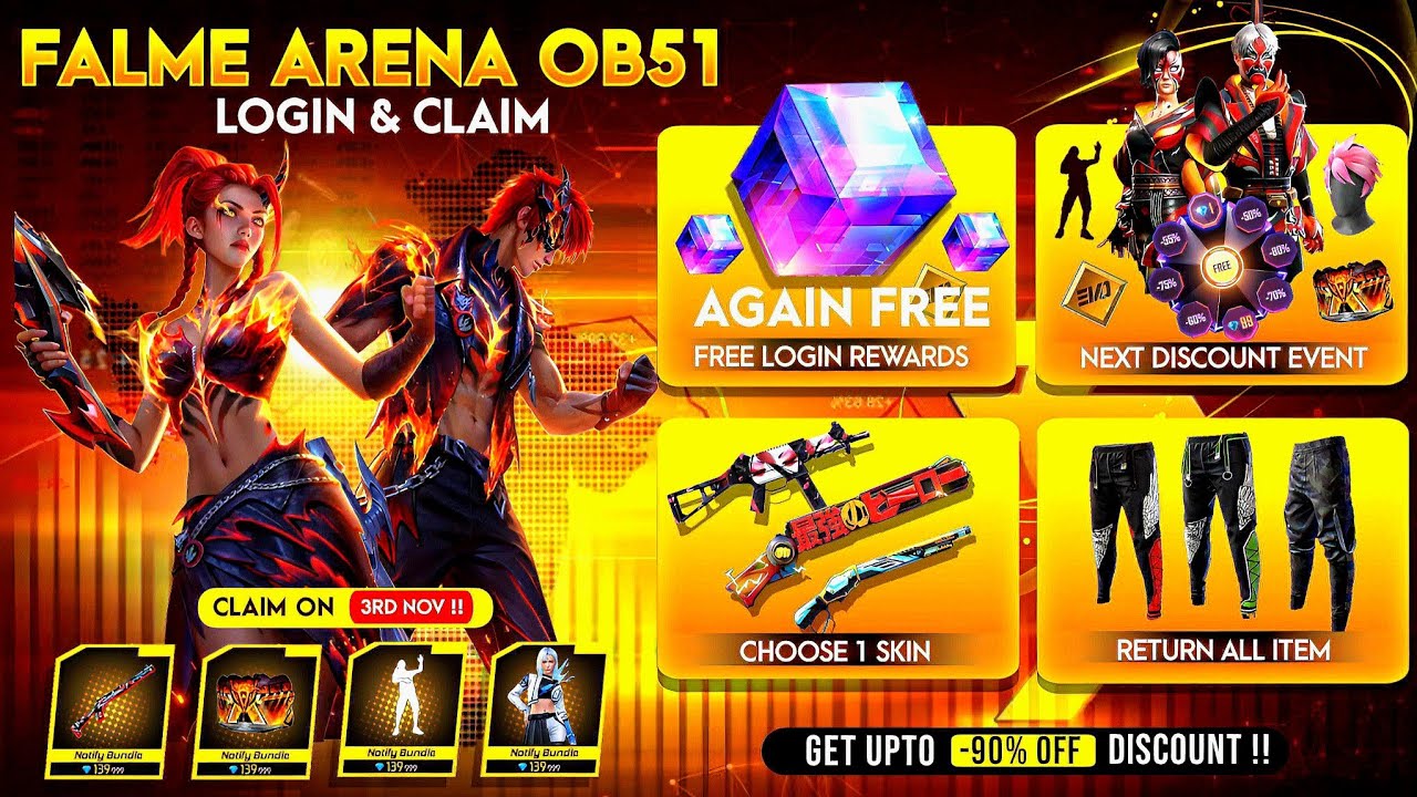 Ob51 Update Free Fire, Flame Arena Event 🤯🥳| free fire new event | ff new event| new event free fire
