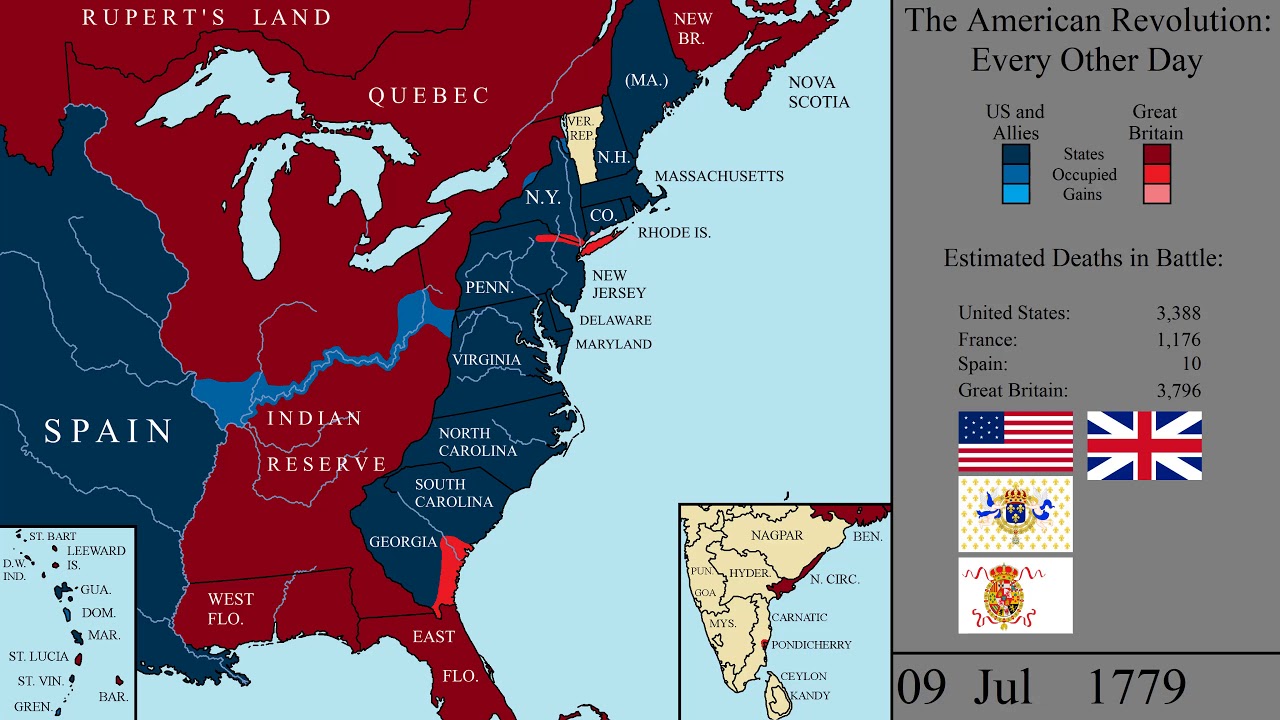 american revolutionary war map