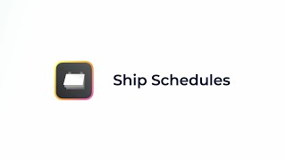 Shipping Schedules tool - quick explanation