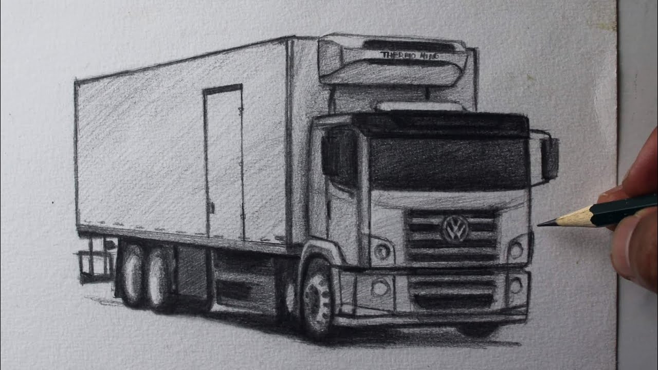 Como Desenhar Um Caminhão Scania Bau Frigorifico 