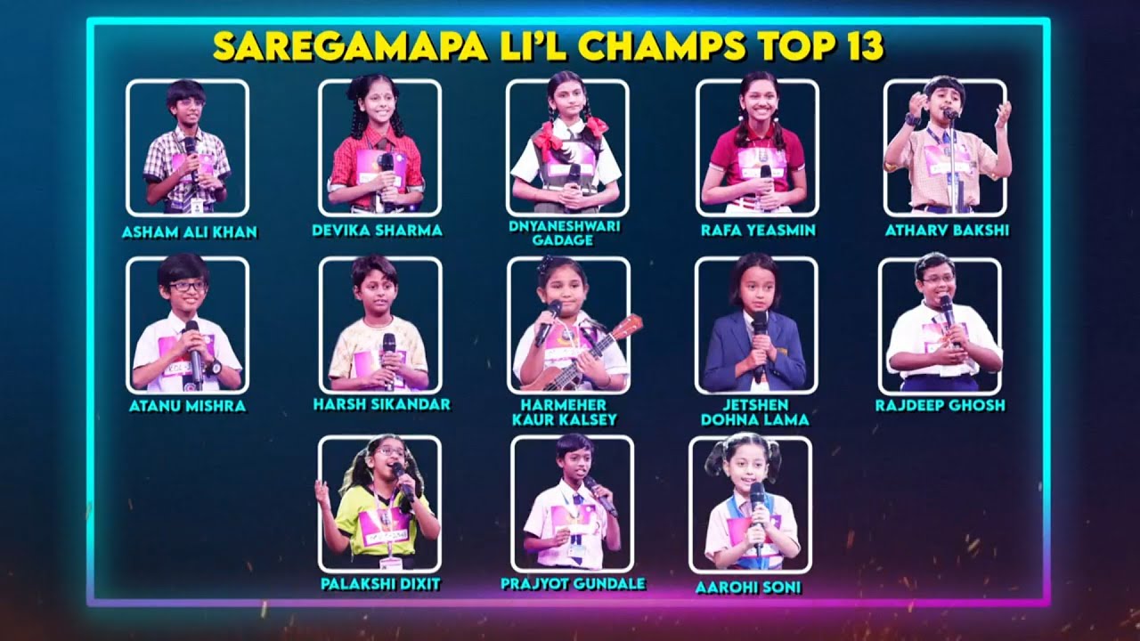 Sa Re Ga Ma Pa Lil Champs 2022 Top 12 Contestants Fantastic Grand