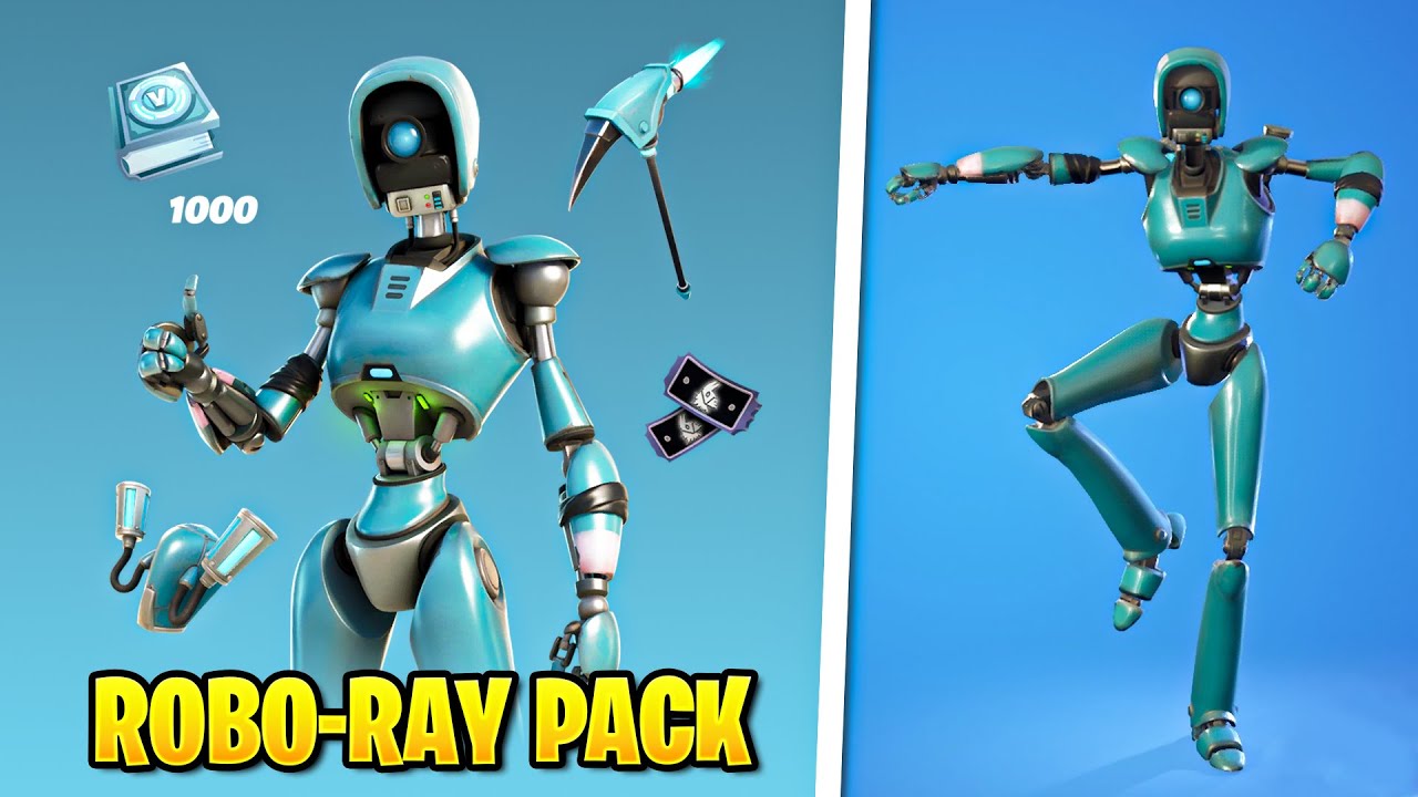 Fortnite STW RoboRay Pack Showcase! (RoboRay Skin, BluGlo Backbling