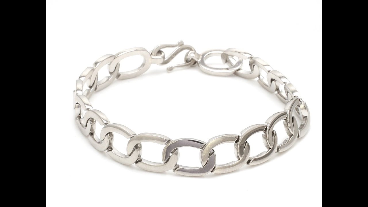 Plain Platinum Bracelet for Men JL PTB 1169 - Jewelove