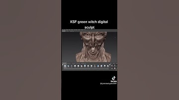 digital scuplt I made of the green witch on #autodesk #mudbox I also havea scan of the silicone mask