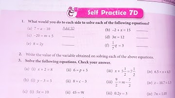 new learning composite maths class 6 self practice 7d| schand maths class 6 ex-7d| Algebra