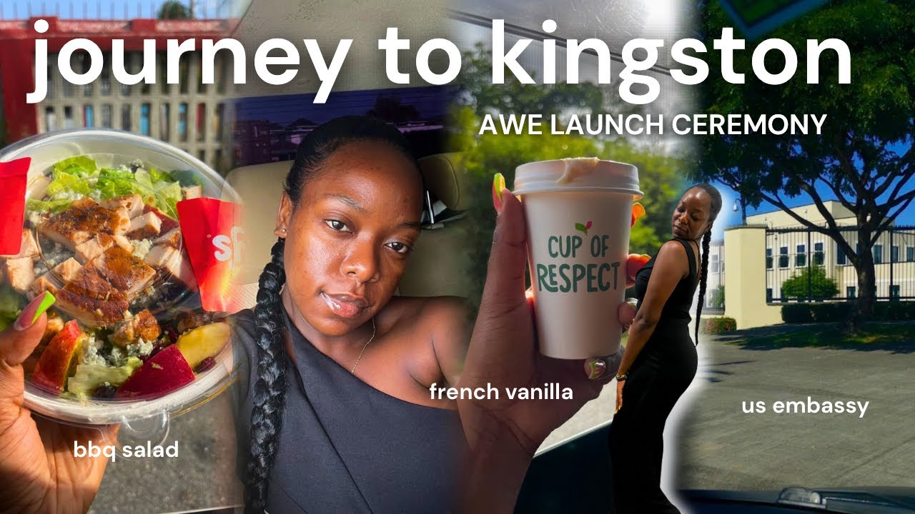 Kingston Travel Vlog: AWE LAUNCH CEREMONY🩷| scenic views, fast food, coffee, us embassy + more