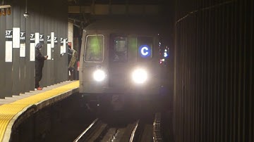 IND Concourse Line: R68 & R46 C Trains at 167th St-Grand Concourse (Weekend)