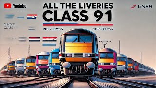 Class 91 Livery Evolution: The InterCity 225 Through the Years. #intercity #fyp #trains