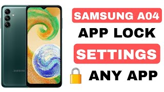 Samsung A04 App Lock settings || How To Lock Apps in Samsung A04 || screenshot 4