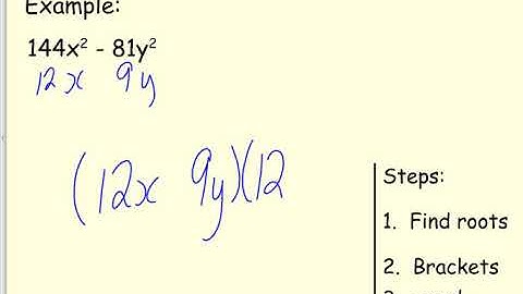 5  Factorising A Difference of Two Squares National 5 video