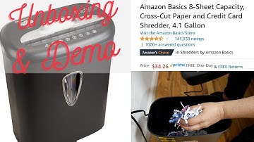 Amazon Basics Shredder: Unboxing and Demo
