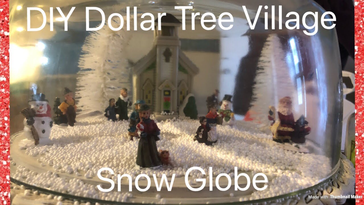 DIY Snow Globe made with Dollar Tree Items - YouTube