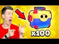 😱 я Открыл 100 МЕГАЯЩИКОВ и Вот Что Мне Выпало в Brawl Stars !