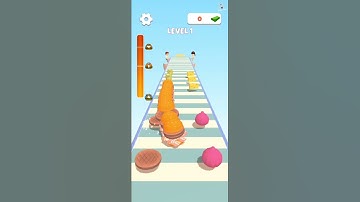 Burger Stack Runner 3D! Level 1! Gameplay Walkthrough #burger #burgerstackrunner #runner