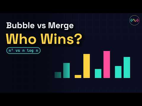 Sorting Algorithms Visualised: Bubble Sort vs Merge Sort, and What O(n log n) Means